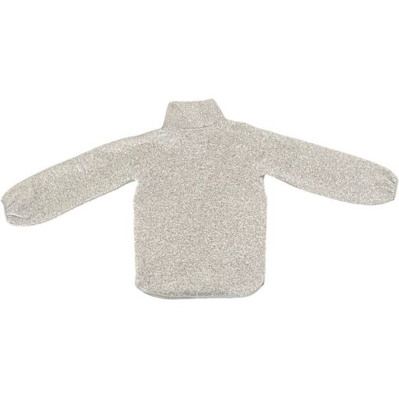 Old Navy Girls Loose Quarter-Zip Sweater-Knit Gray Pullover. 8. Youth Medium. - Picture 3 of 7
